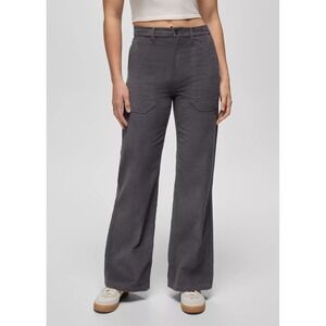 Prana Women's Annie's Canyon Corduroy Wide Leg Pants Shadow Gray Size 10 Regular